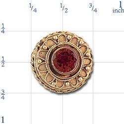 rk779 Garnet Bracelet Slide 
